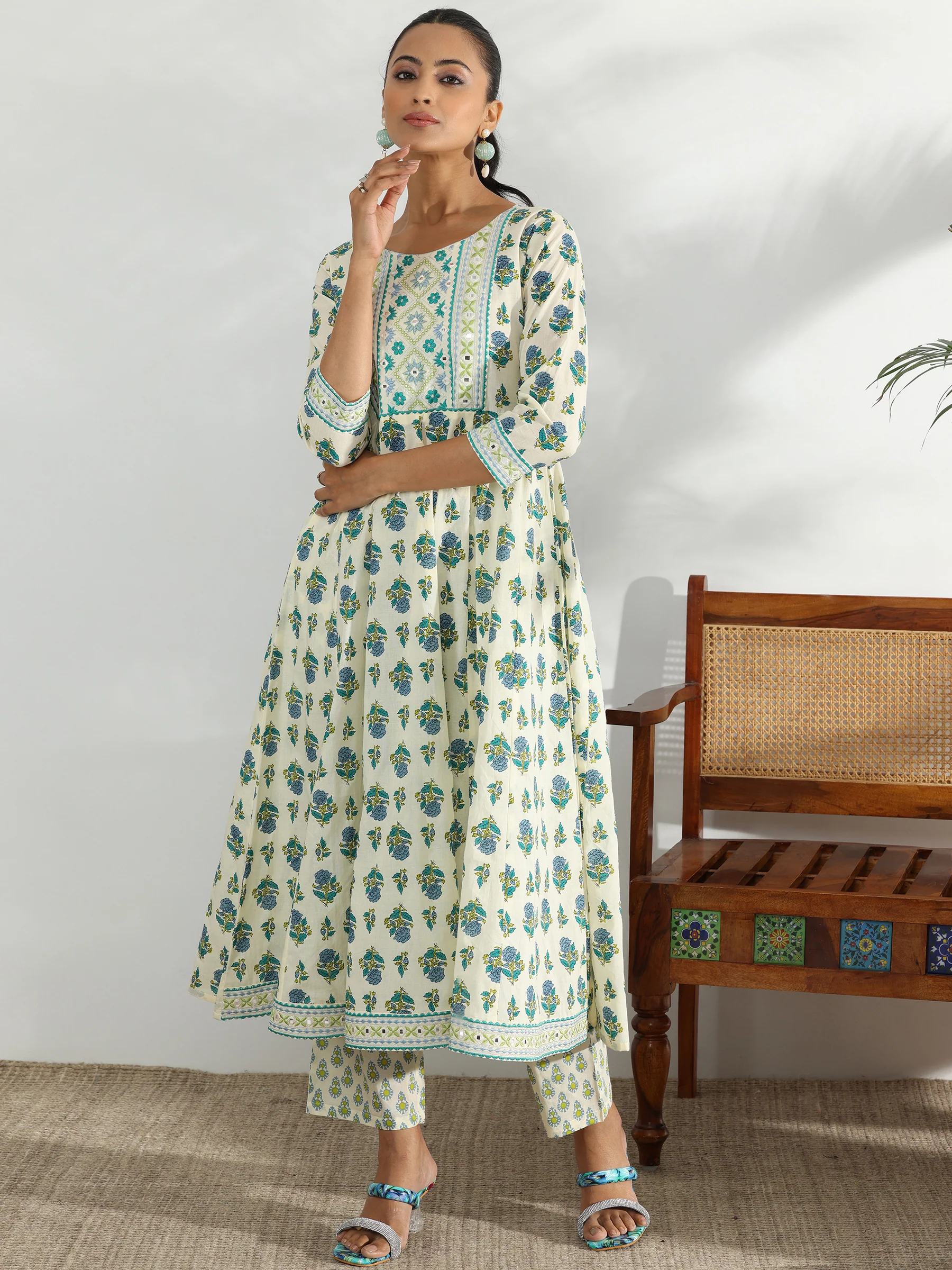 Red Printed Georgette Anarkali Suit With Dupatta